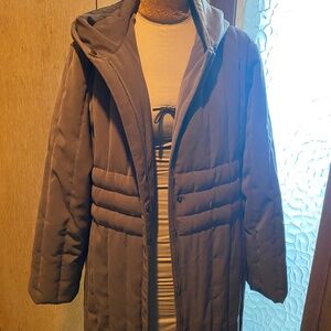 Full Length Vintage Anne Klein long quilted coat or puffer jacket XL